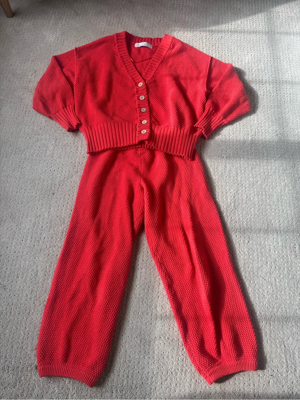 Women’s red free people set size XS. Top and bottom.